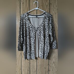Maurices Animal Print Cardigan